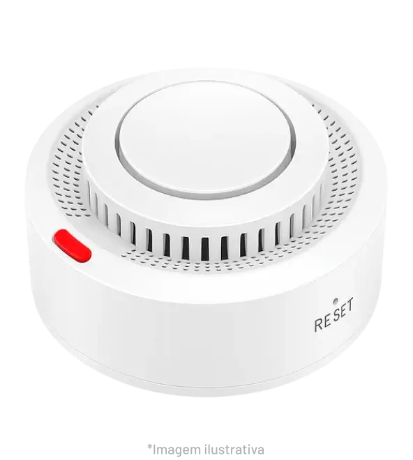 Sensor de fumaça Wi-Fi Olli com sirene interna para alertas de incêndio